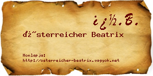 Österreicher Beatrix névjegykártya