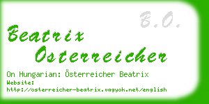 beatrix osterreicher business card