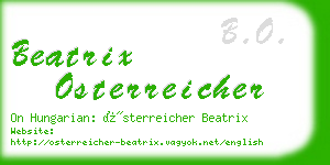 beatrix osterreicher business card